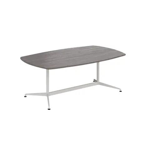 Loft Barrel Table - 2000 - Single Frame - White - Grey Oak